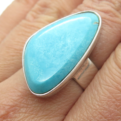 JAY KING DESERT ROSE 925 Sterling Silver Vintage Turquoise Gem Ring Size 8