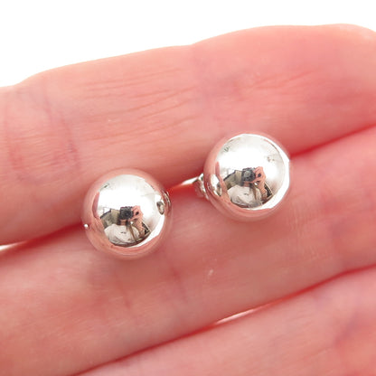 Tiffany & Co. 925 Sterling Silver Vintage HardWear 10mm Ball Stud Earrings