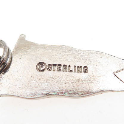 FRENCH & FRANKLIN 925 Sterling Vintage Enamel Ohio State Fair Mini Charm Pendant
