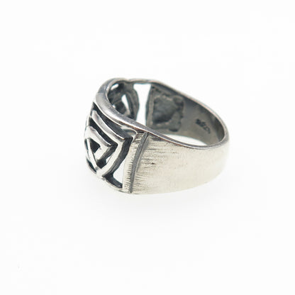 925 Sterling Silver Vintage Celtic Knot Oxidized Ring Size 6.25