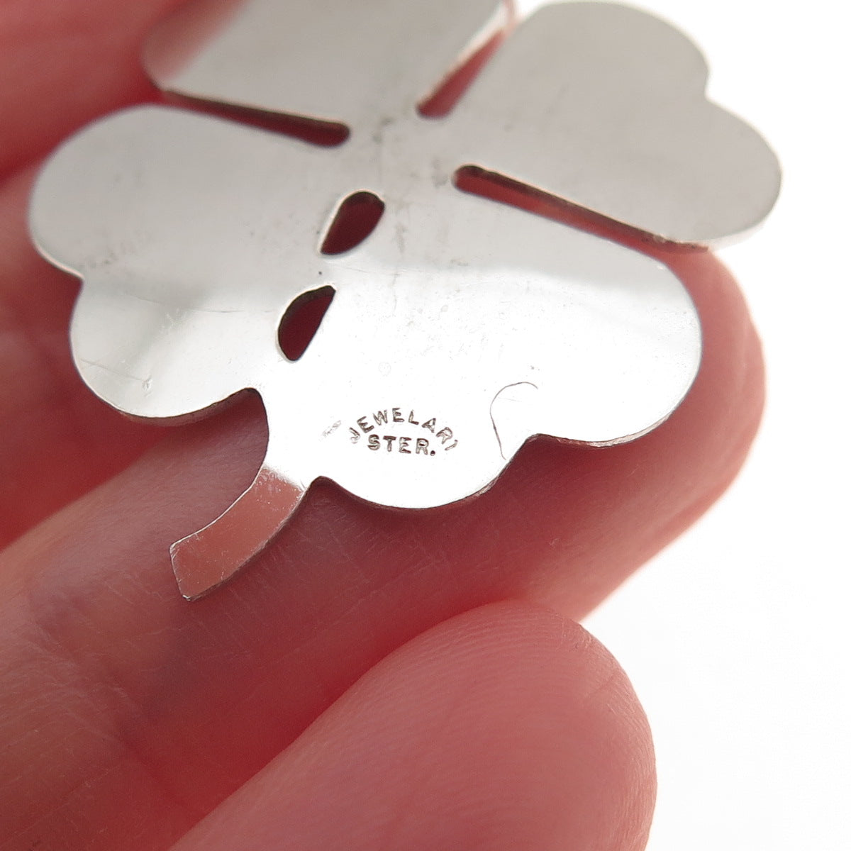 JewelArt 925 Sterling Silver Vintage Clover Good Luck Charm Pendant