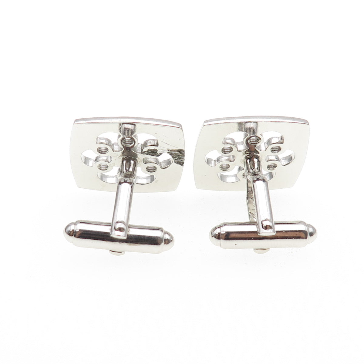 ANSON 925 Sterling Silver Vintage Flower Cufflinks