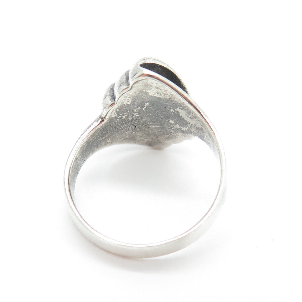 925 Sterling Silver Vintage Ribbed Ring Size 7