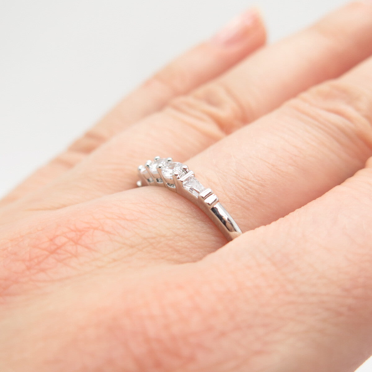925 Sterling Silver C Z Ring Size 10.25