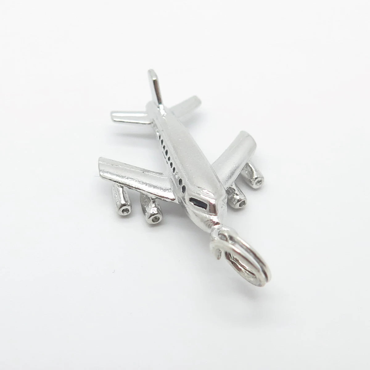 925 Sterling Silver Vintage Airplane Pendant