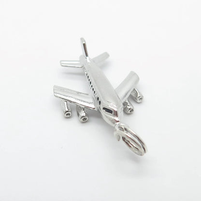 925 Sterling Silver Vintage Airplane Pendant