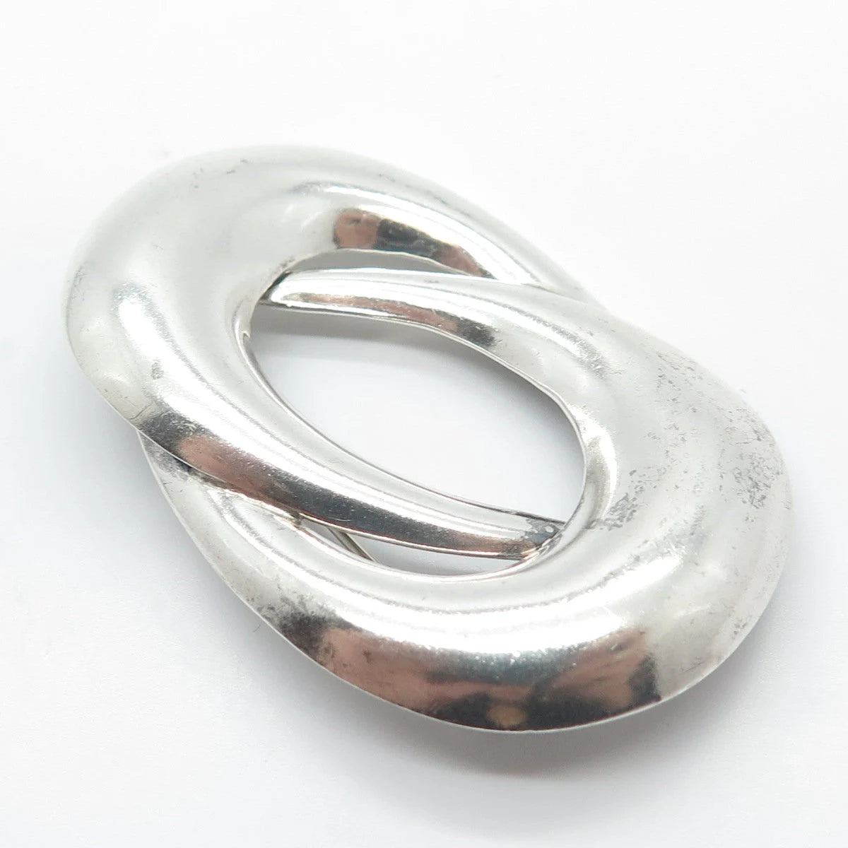 925 Sterling Silver Vintage Mexico Modernist Pin Brooch