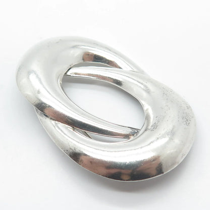 925 Sterling Silver Vintage Mexico Modernist Pin Brooch