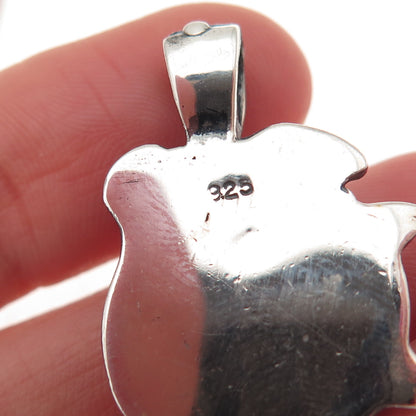 925 Sterling Silver Vintage Bulldog Oxidized Pendant