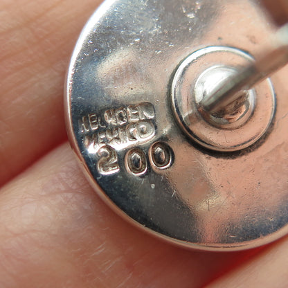 925 Sterling Silver 3-Tone Vintage Mexico Modernist Cufflinks #200