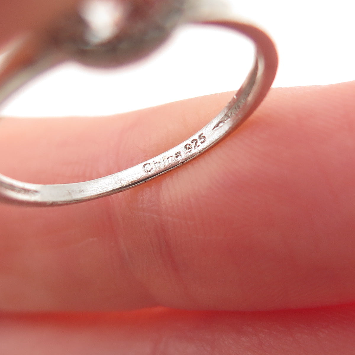 925 Sterling Silver Round-Cut C Z Engagement Ring Size 7