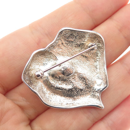 MFA Museum of Fine Arts 925 Sterling Silver Vintage Real Pearl Modernist Brooch