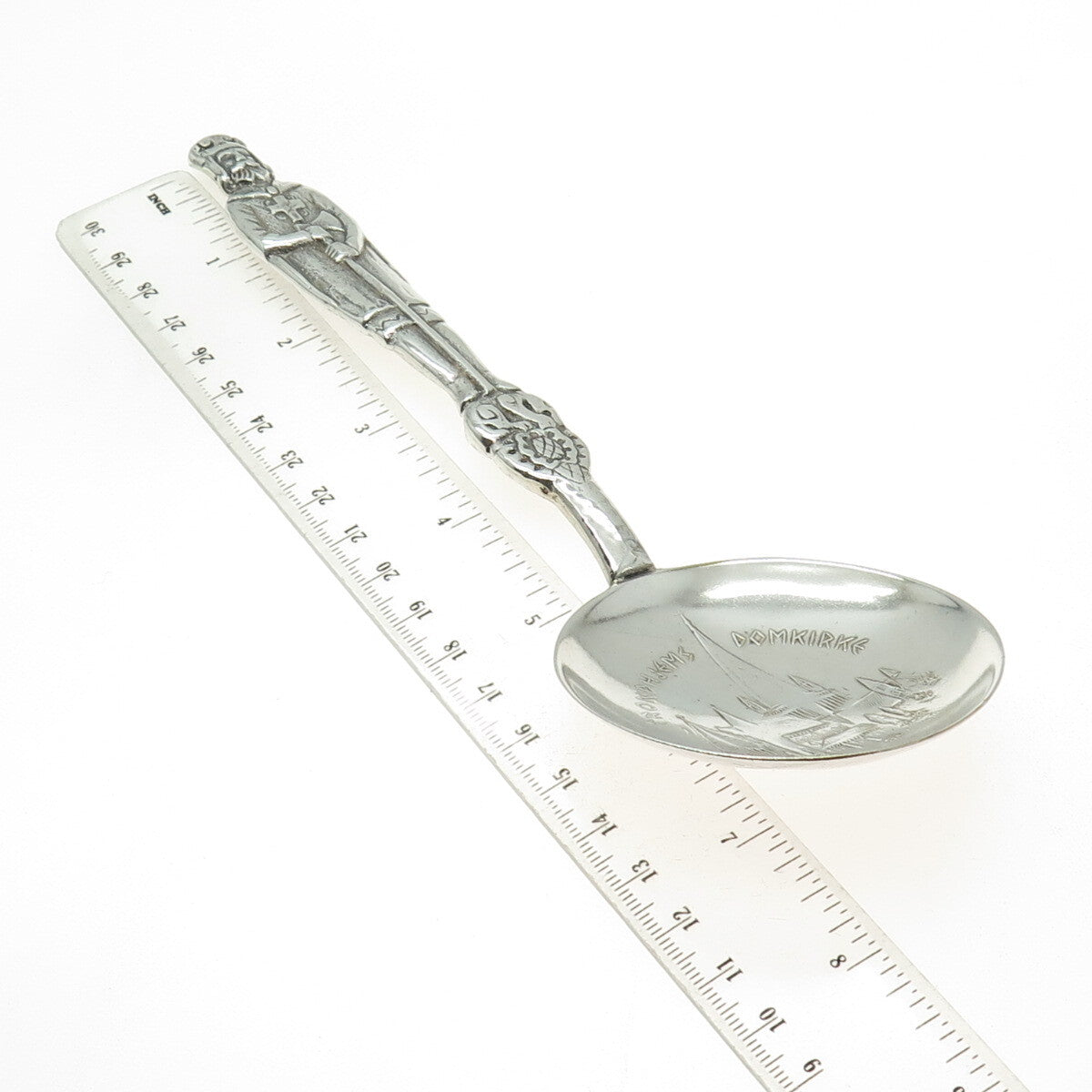 Eik Solv-Plett 700 Silver Vintage Norway Trondhjems Domkirke Spoon