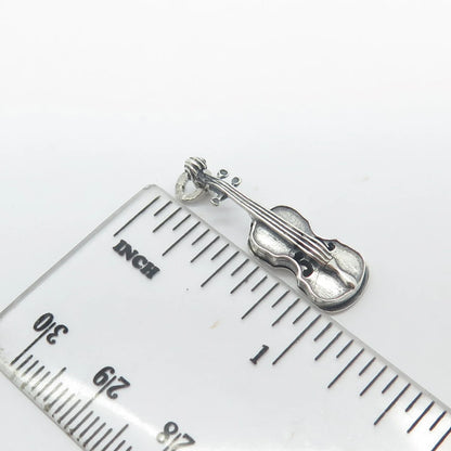 925 Sterling Silver Vintage B-Ster Beau Guitar Pendant