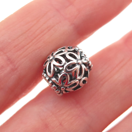 PANDORA 925 Sterling Silver Wildflower Walk Slide Bead Charm