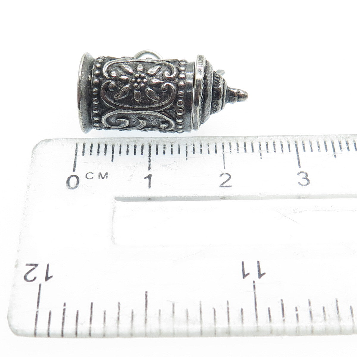 DANECRAFT 925 Sterling Silver Antique Beer Stein Oxidized Locket Pendant