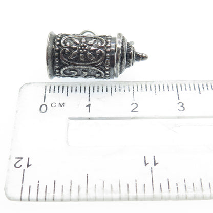 DANECRAFT 925 Sterling Silver Antique Beer Stein Oxidized Locket Pendant