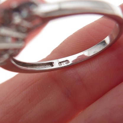 Chuck Clemency 925 Sterling Silver Real Oval & Round-Cut Iolite Ring Size 8