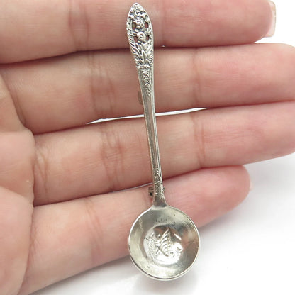 925 Sterling Silver Antique Art Deco 1949 FINE ARTS Crown Princess Pin Brooch