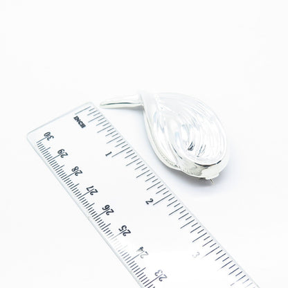 925 Sterling Silver Vintage Mexico Ribbed Modernist Pin Brooch
