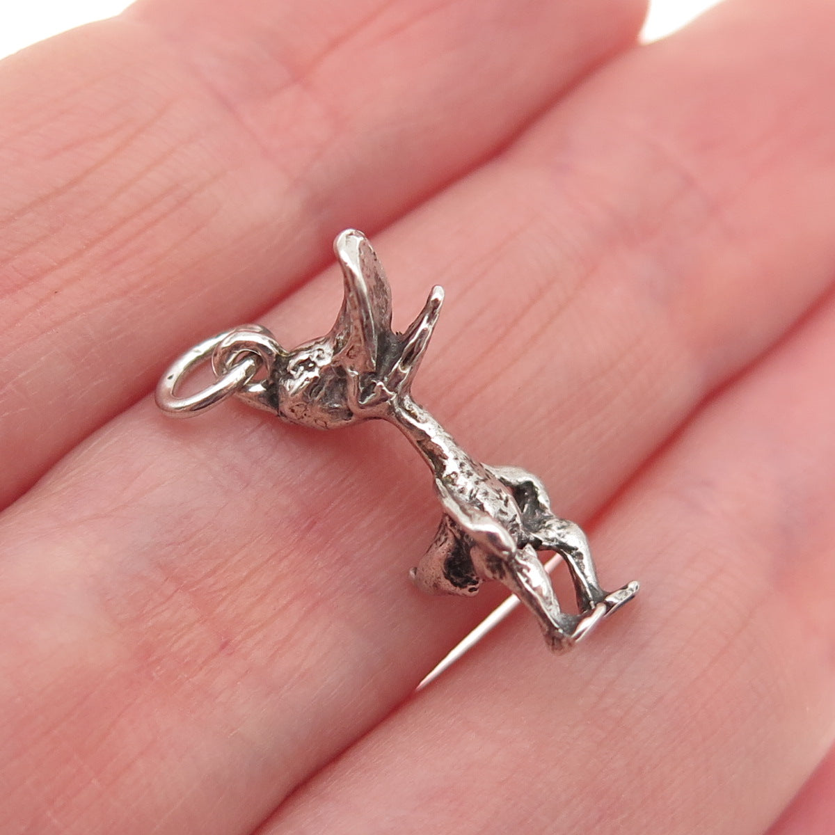 925 Sterling Silver Vintage Daffy Duck Oxidized 3D Mini Charm Pendant