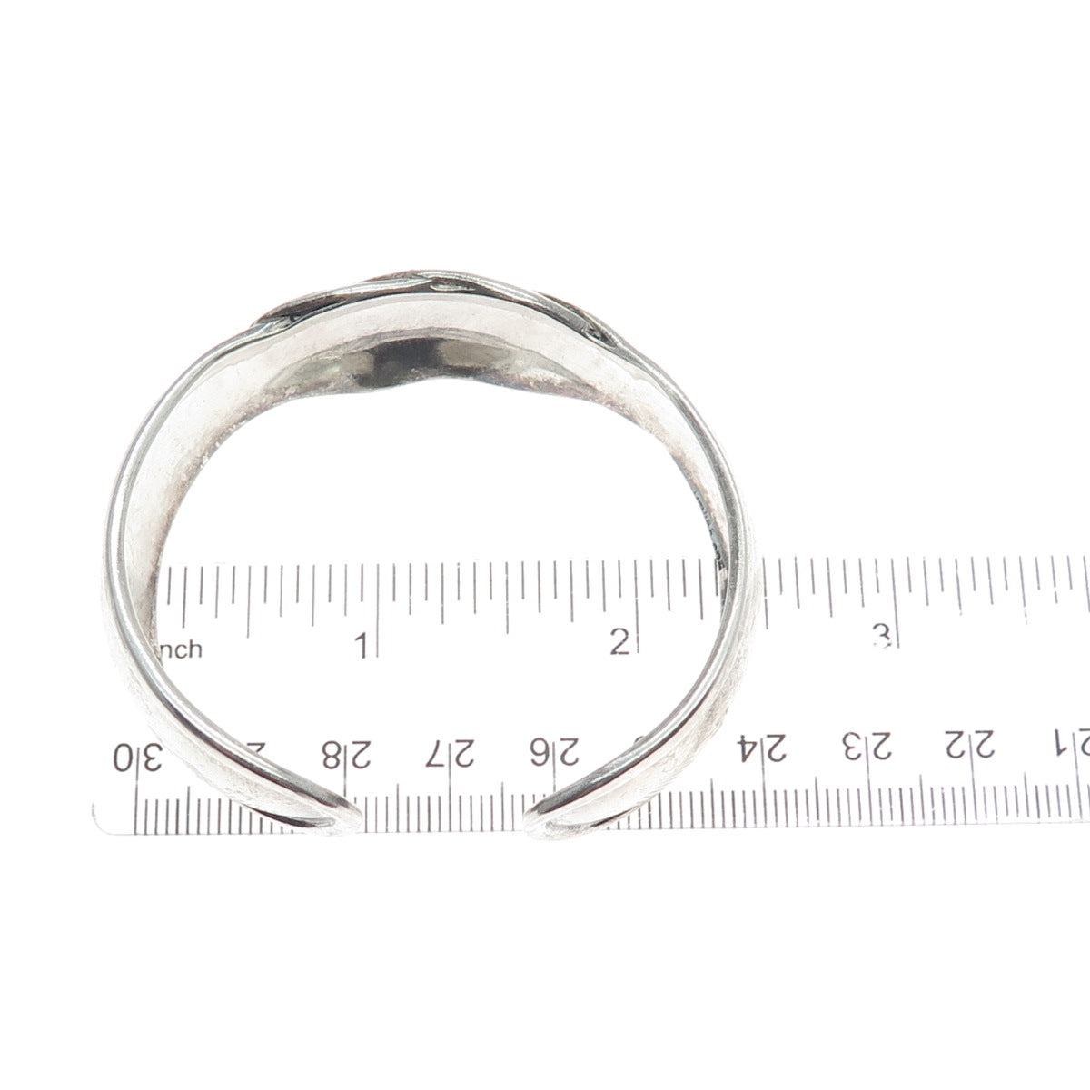 925 Sterling Silver Vintage Mexico Love Knot Adjustable Cuff Bracelet 6.75"