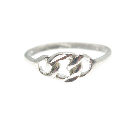 LISA LEE CREATIONS 925 Sterling Silver Vintage Interlocked Circle Ring Size 7