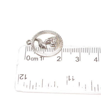 Georg Jensen 925 Sterling Silver Vintage Gnome Oxidized Mini Charm Pendant