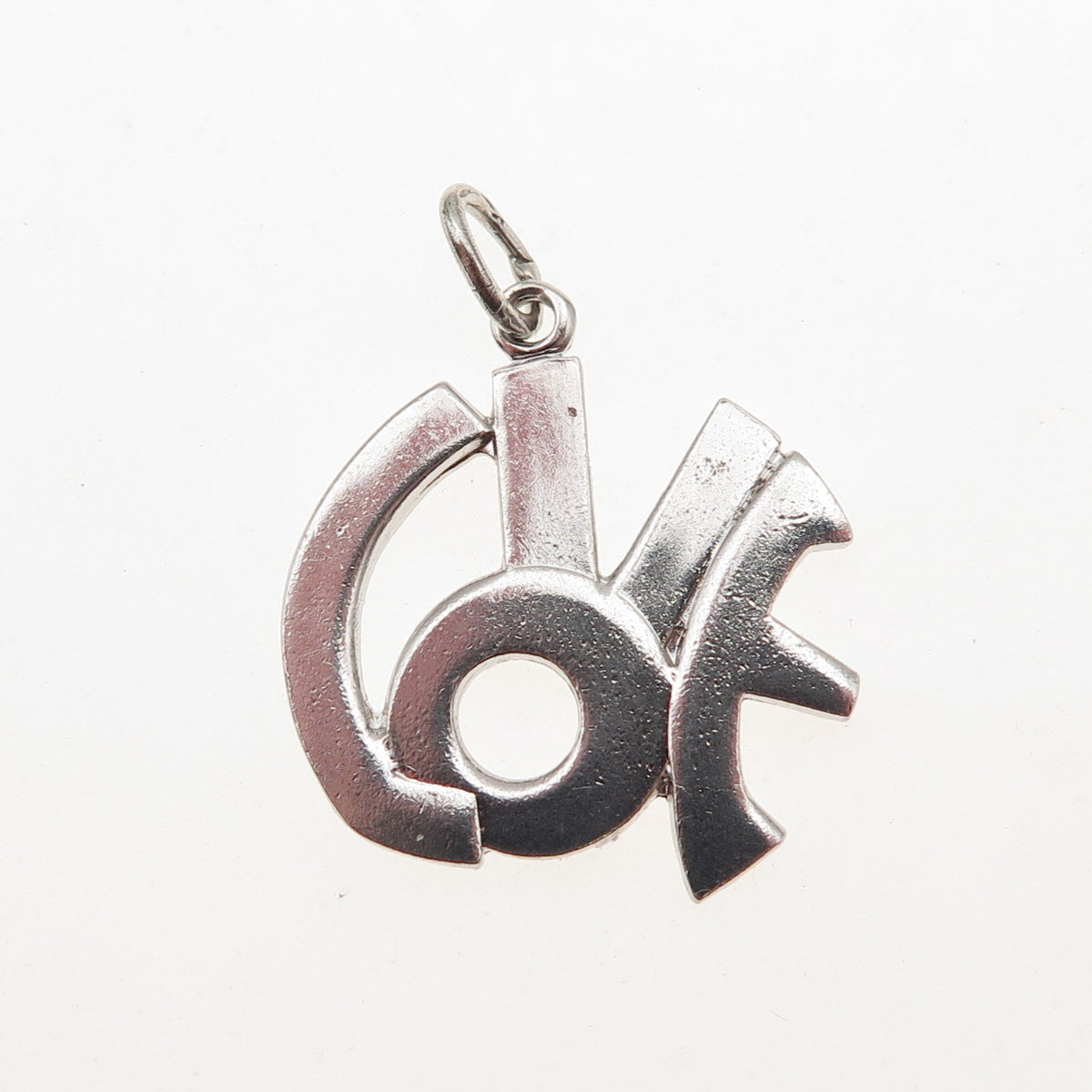 Griffith & Sons 925 Sterling Silver Vintage Love Mini Charm Pendant
