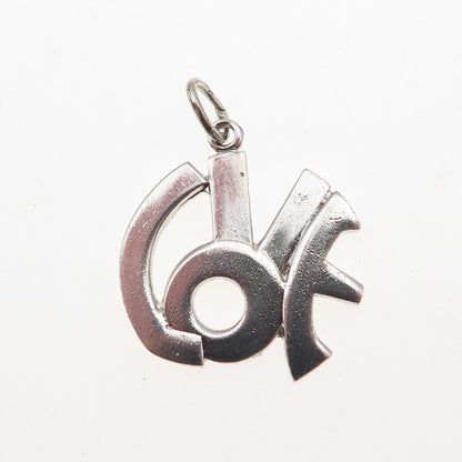Griffith & Sons 925 Sterling Silver Vintage Love Mini Charm Pendant