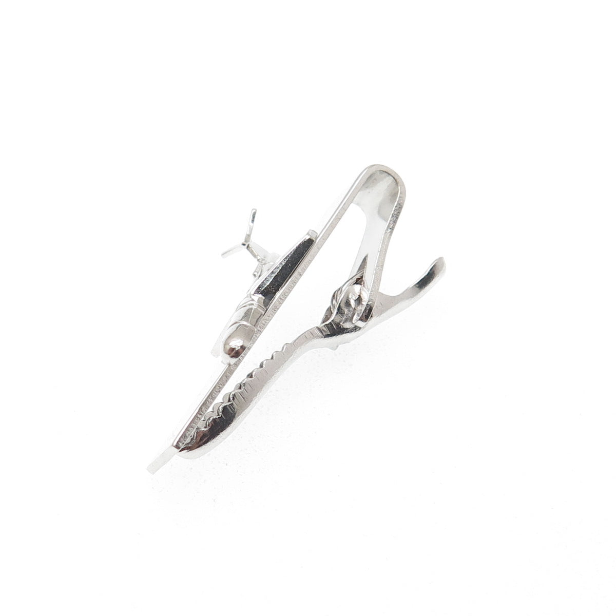 925 Sterling Silver Vintage Airplane Tie Clip