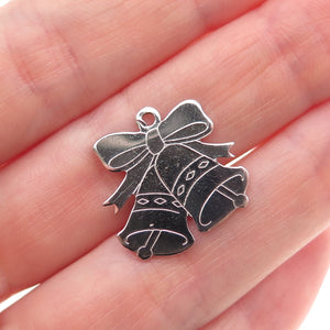Danecraft 925 Sterling Silver Vintage Christmas Bells Mini Charm Pendant