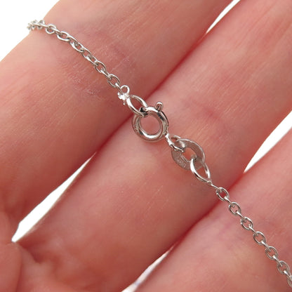 Chuck Clemency 925 Sterling Silver Real Tanzanite Floral Chain Necklace 18"