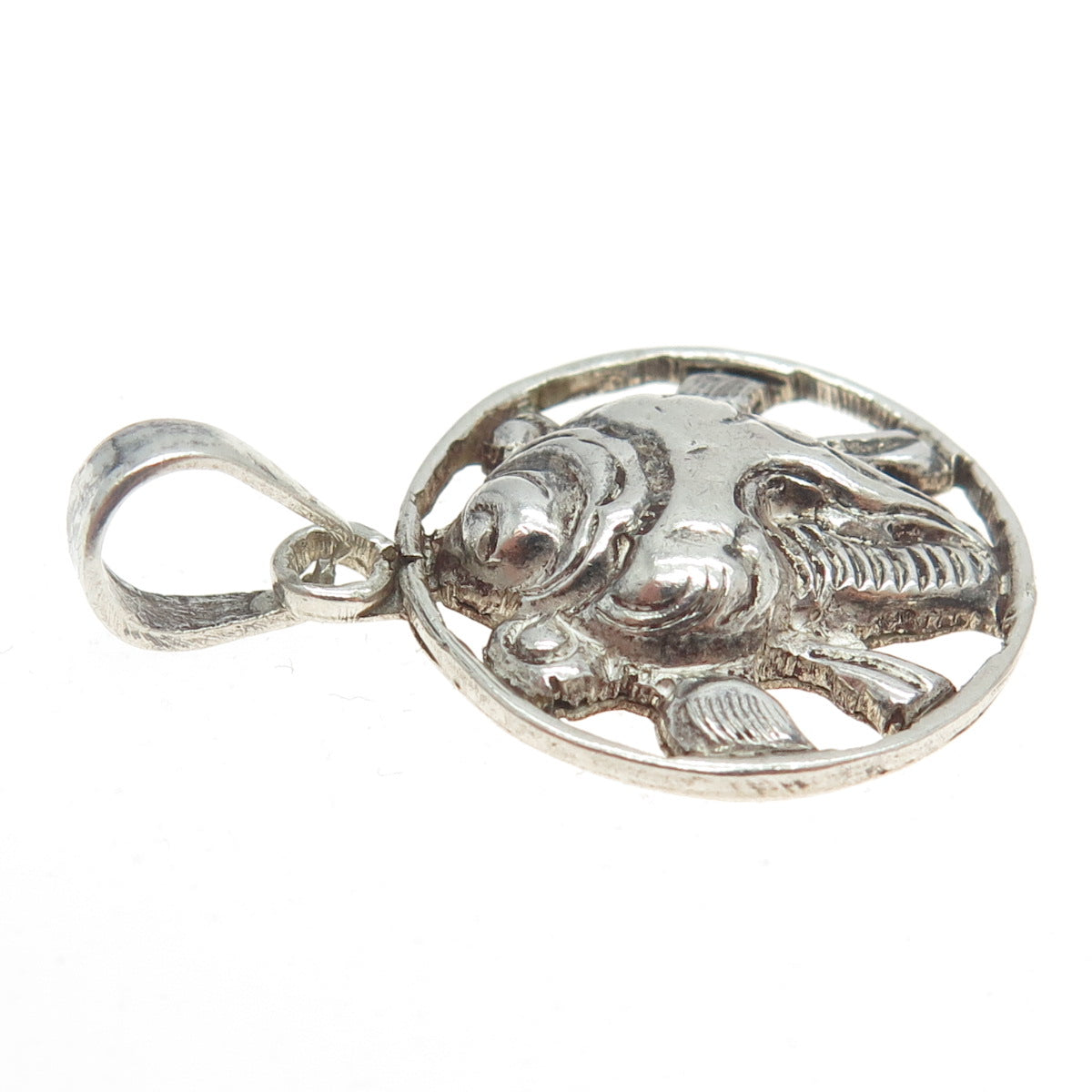 925 Sterling Silver Vintage Seashell Pendant