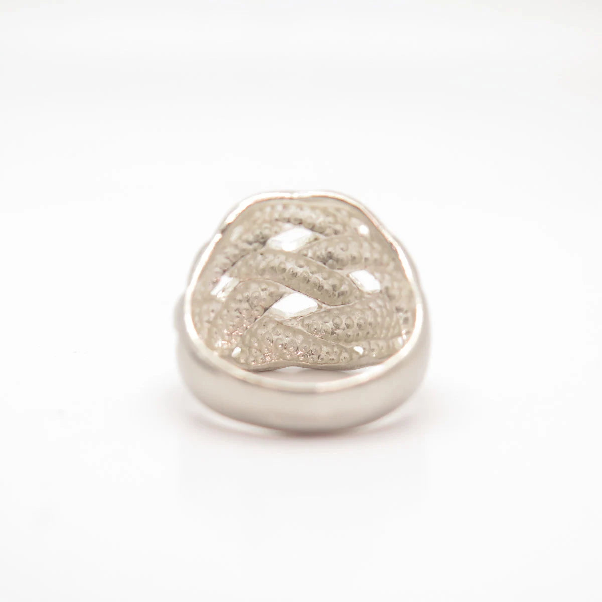 925 Sterling Silver Vintage Wicker Ring Size 6 3/4