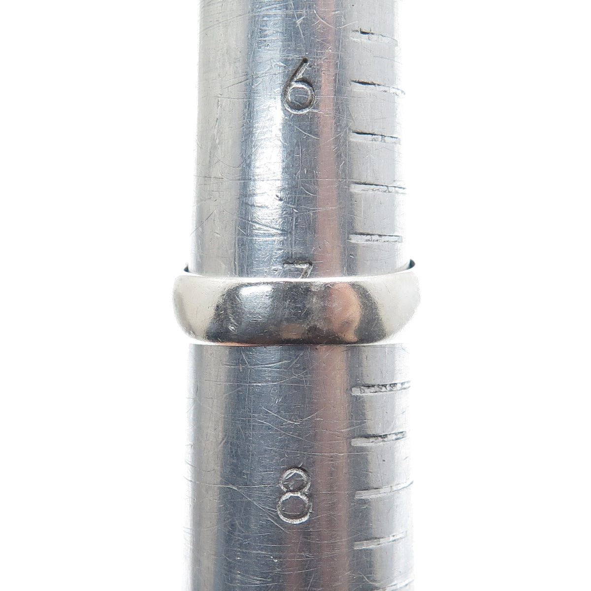 925 Sterling Silver Vintage Modernist Twisted Oxidized Ring Size 7.25