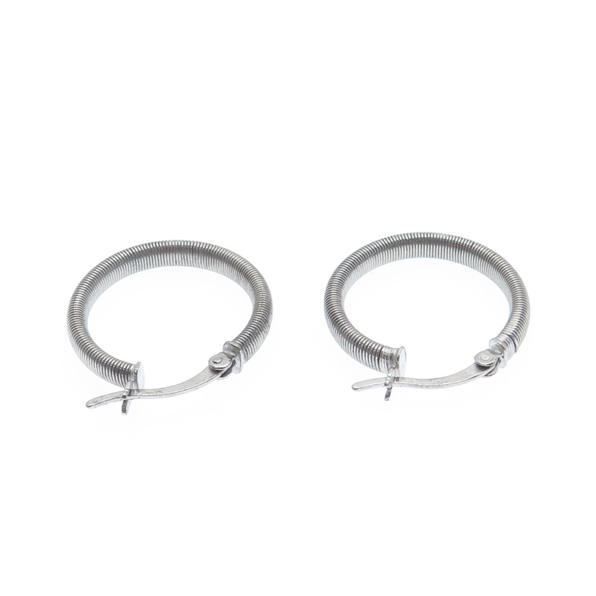 925 Sterling Silver Spring Hoop Earrings