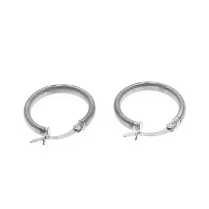 925 Sterling Silver Spring Hoop Earrings