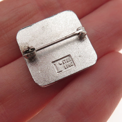 Robbins & Co. Sterling Silver Vintage League of Catholic Women Mini Pin Brooch