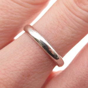 925 Sterling Antique Art Deco Engraved Classic Wedding Band Ring Size 6.75