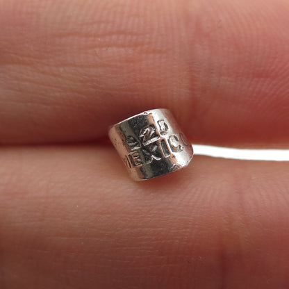 925 Sterling Silver Vintage Mexico Human & Dog Oxidized Charm Pendant