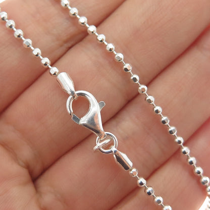 HAGIT GORALI 925 & 950 Silver Vintage Israel Real Pearl Modernist Necklace 18"