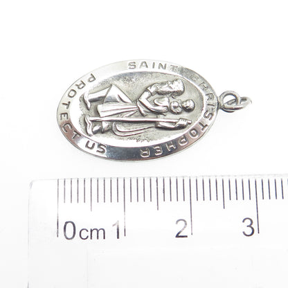 PPC Princess Pride Creations 925 Sterling Silver Vintage St. Christopher Pendant