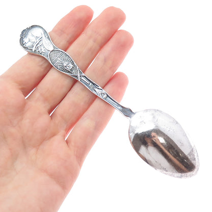 925 Sterling Silver Antique Art Deco Canada Coat of Arms Coffee Spoon