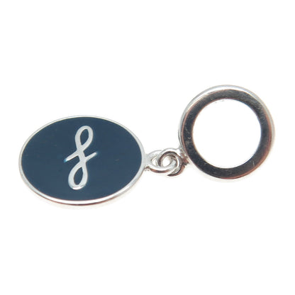 ENDLESS 925 Sterling Silver Blue Enamel Infinity Love Dangle Charm