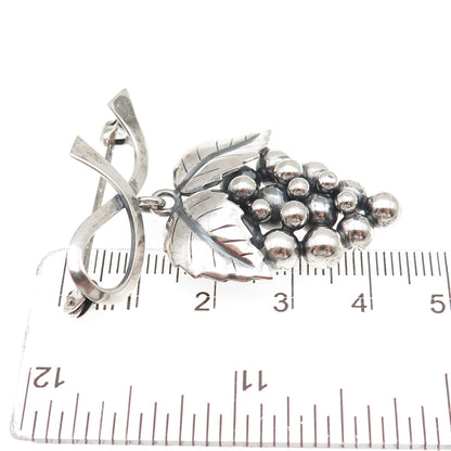 John Lauritzen 925 Sterling Silver Antique Art Deco Denmark Grape Pin Brooch