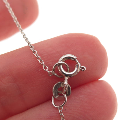 Chuck Clemency 925 Sterling Silver Real Tanzanite Cable Chain Necklace 20"