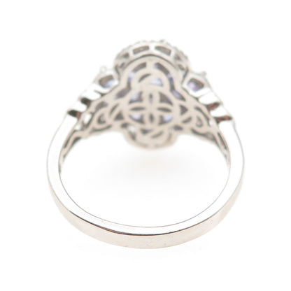 Chuck Clemency 925 Sterling Silver Real Tanzanite Butterfly Ring Size 8