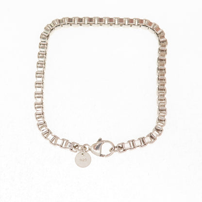 Tiffany & Co. 925 Sterling Silver Vintage Venetian Link Bracelet 7.25"