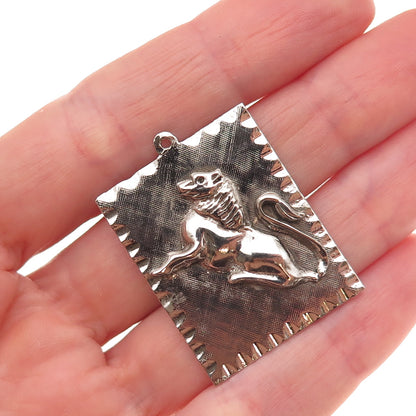 925 Sterling Silver Vintage Leo Zodiac Sign Charm Pendant
